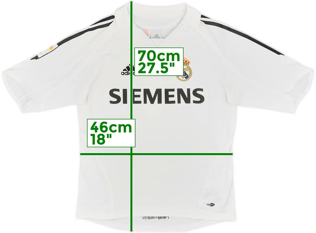 2005-06 Real Madrid Home Shirt - 9/10 - (L.Boys)