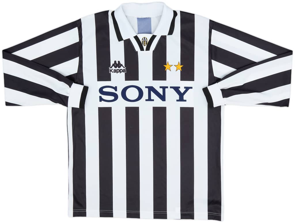 1995-97 Juventus Home L/S Shirt - 9/10 - (XL.Boys)