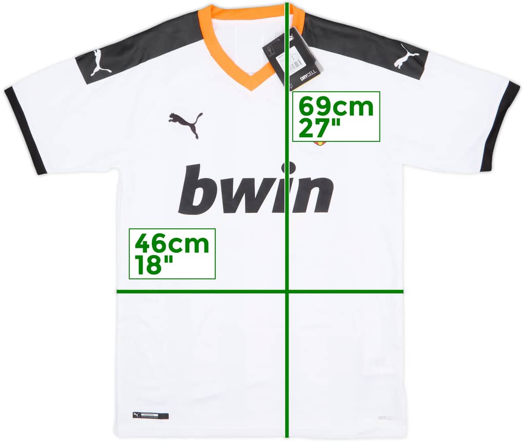 2019-20 Valencia Home Shirt (S)