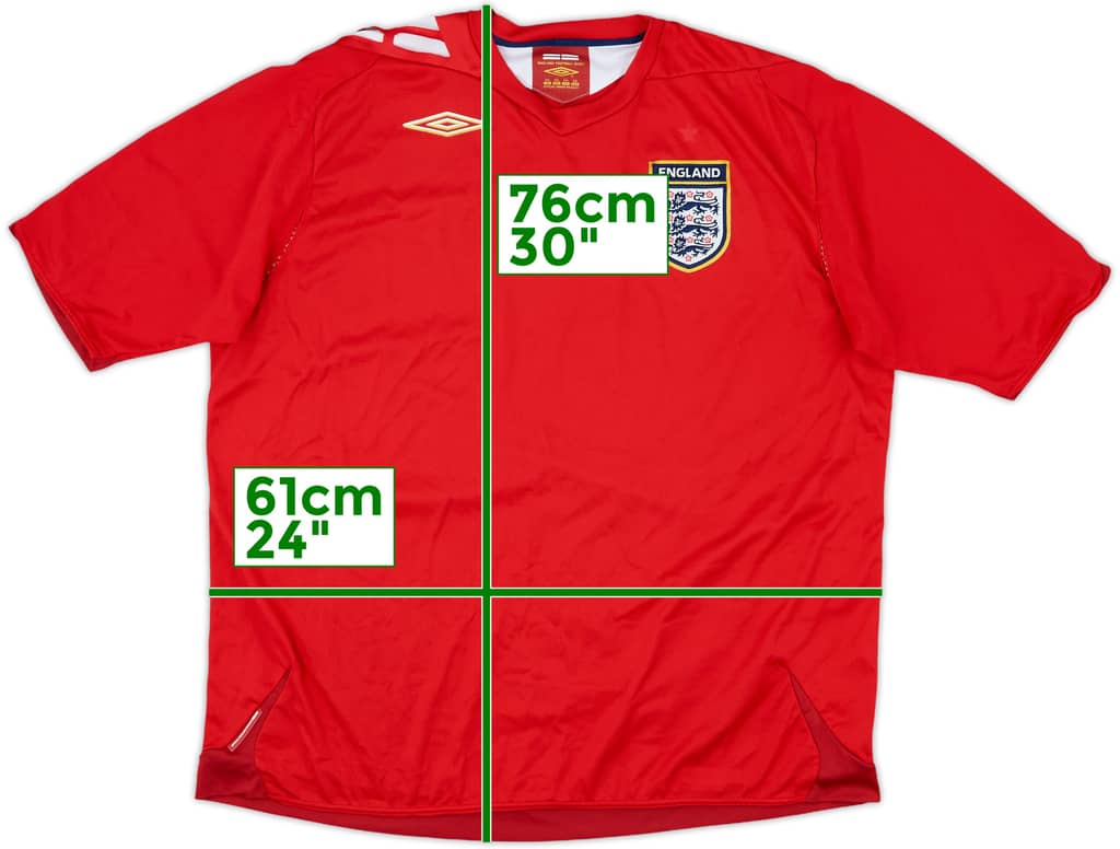 2006-08 England Away Shirt - 5/10 - (XXL)