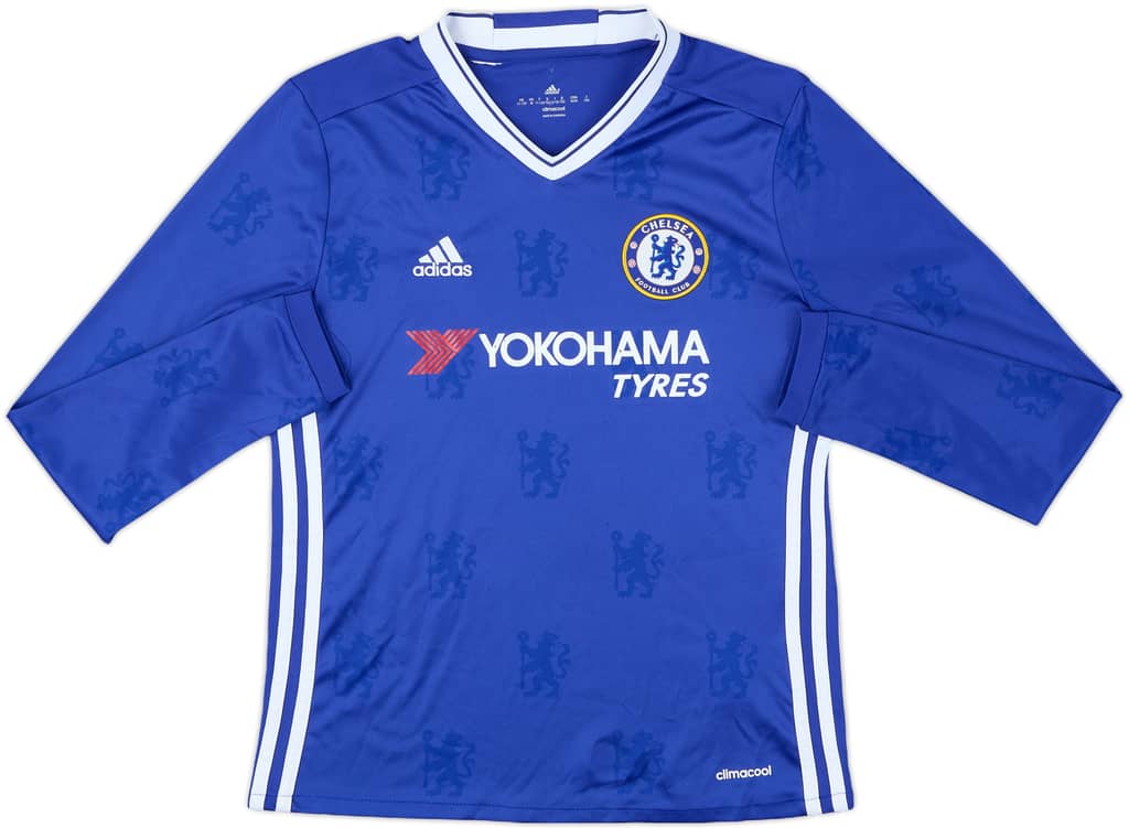 2016-17 Chelsea Home L/S Shirt - 6/10 - (M.Boys)