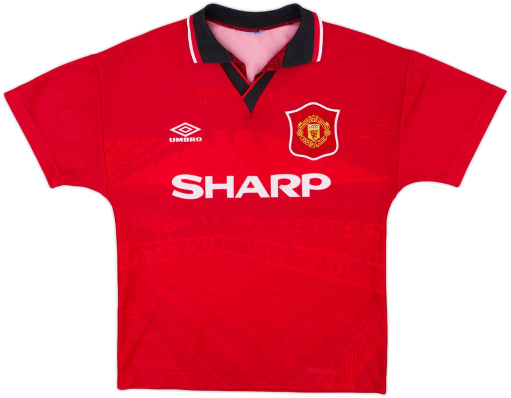 1994-96 Manchester United Home Shirt - 8/10 - (Y)