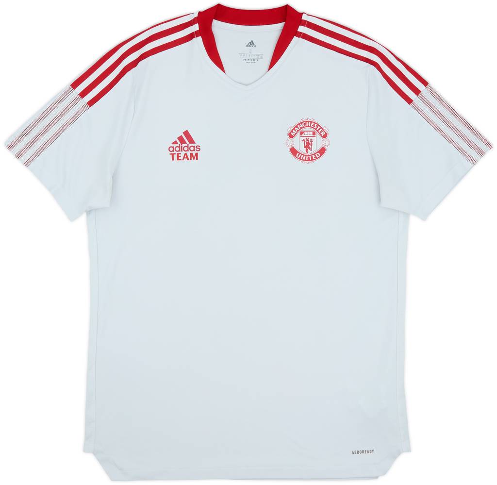 2021-22 Manchester United adidas Staff Issue Training Shirt Team - 8/10 - (L)
