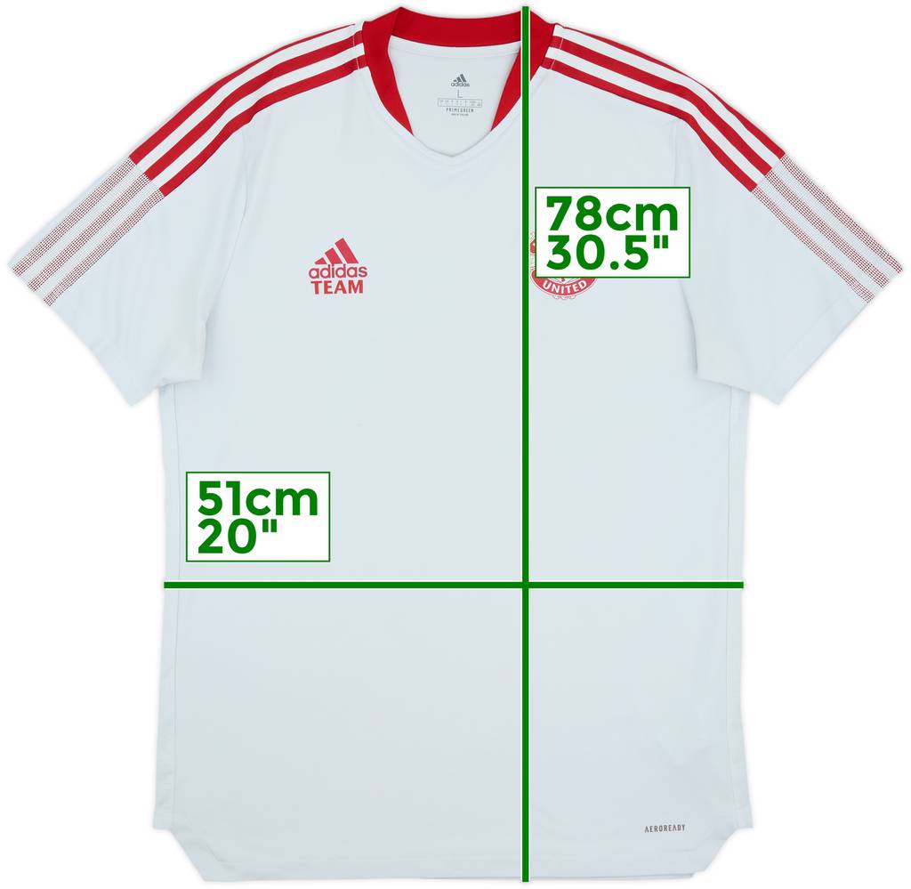 2021-22 Manchester United adidas Staff Issue Training Shirt Team - 8/10 - (L)