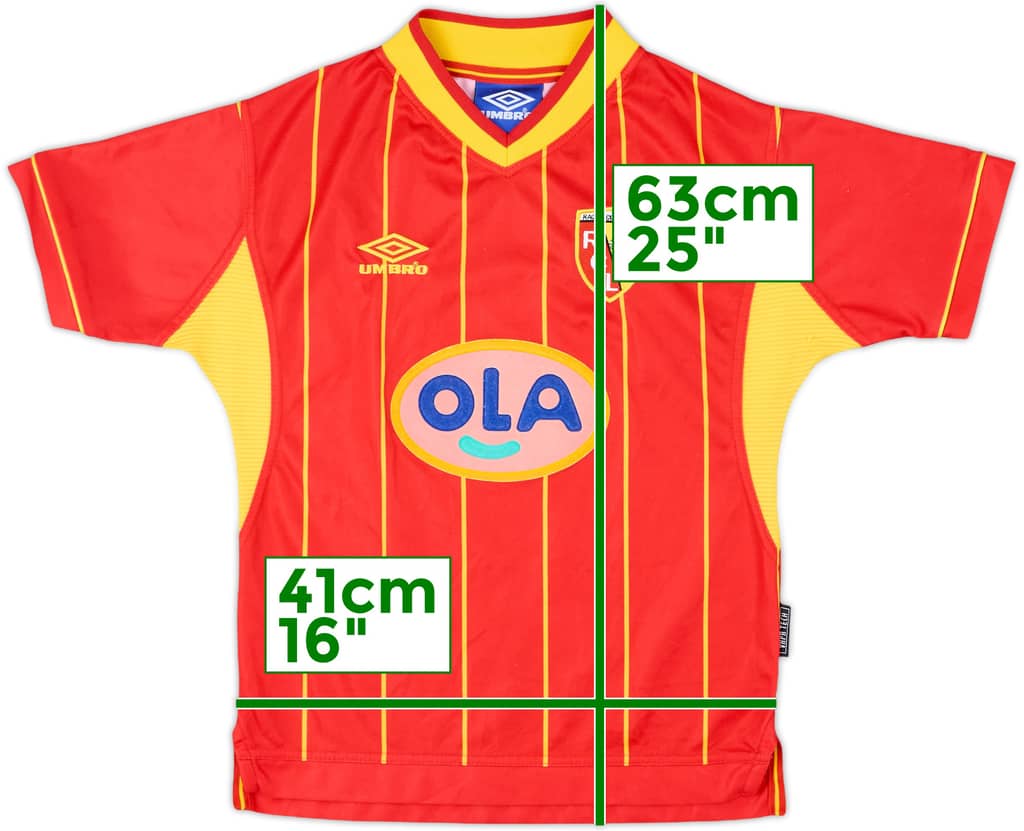 1999-00 Lens Home Shirt - 8/10 - (M.Boys)