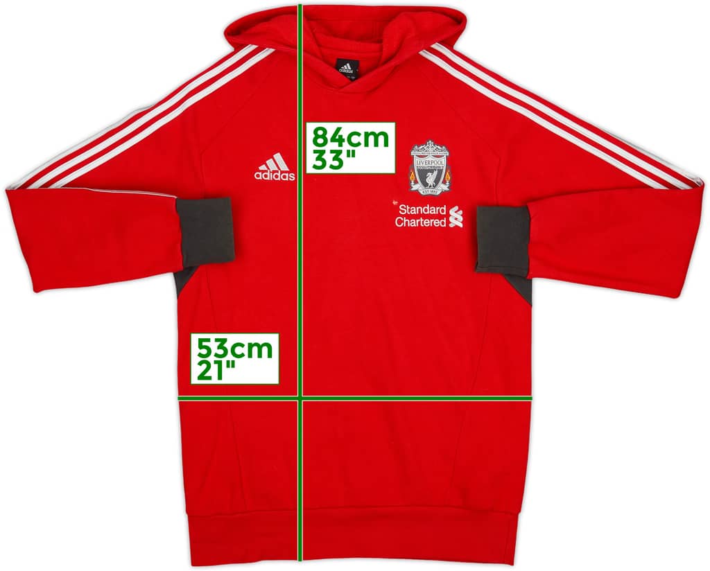 2011-12 Liverpool adidas Hooded Sweat Top - 6/10 - (M)