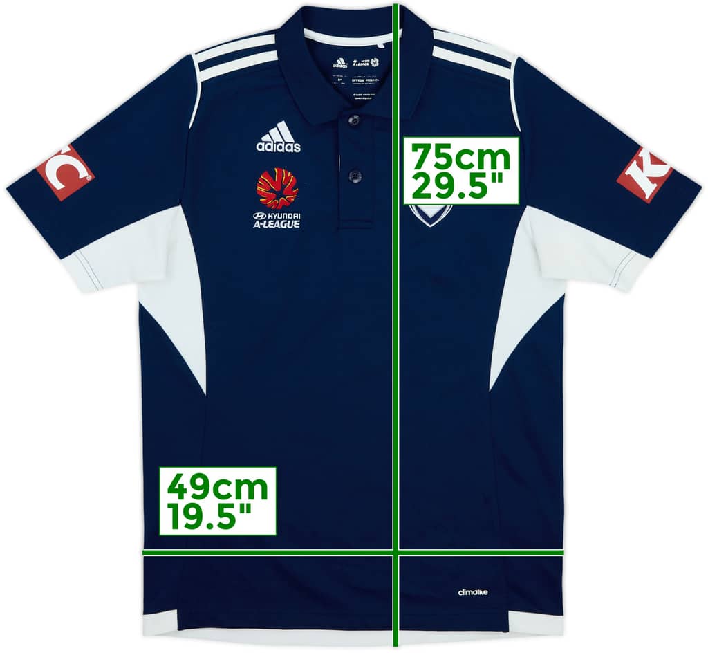 2014-15 Melbourne Victory adidas Polo Shirt - 9/10 - (M)