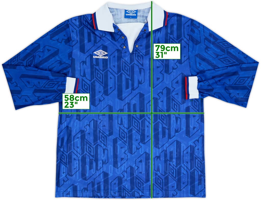 1990s Umbro Template L/S Shirt - 6/10 - (XL)