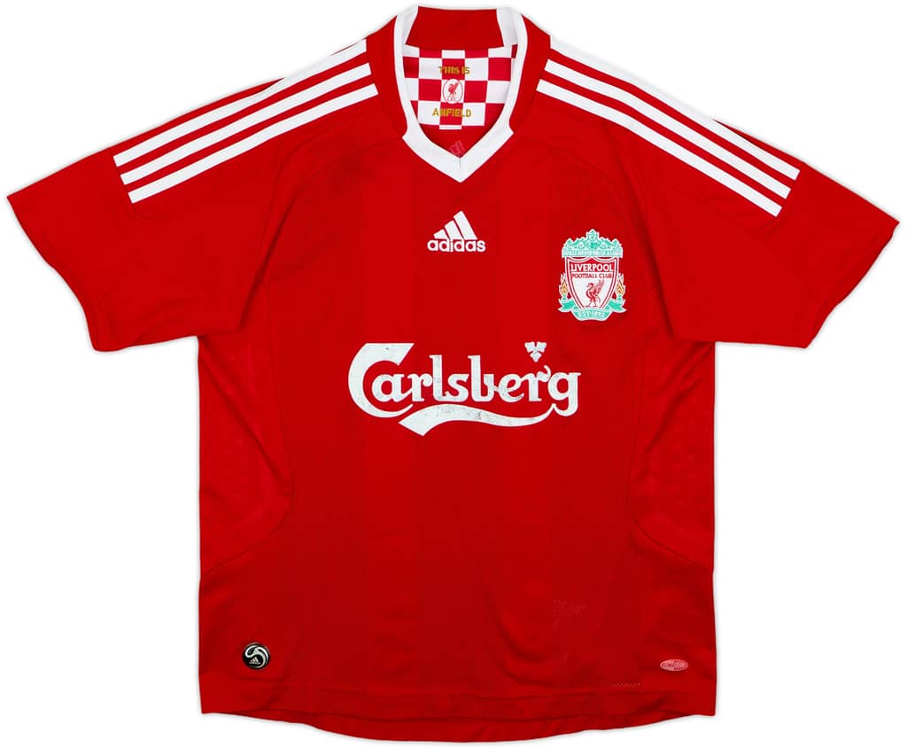 2008-10 Liverpool Home Shirt - 4/10 - (L.Boys)