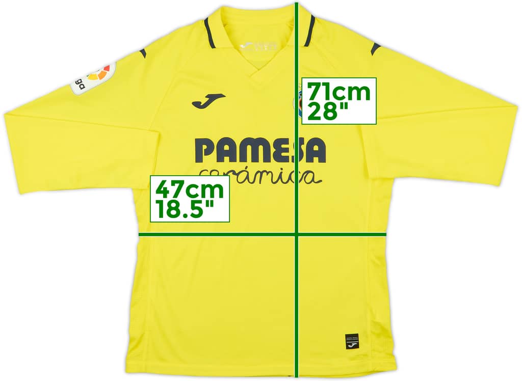 2020-21 Villarreal Home L/S Shirt - 9/10 - (M)