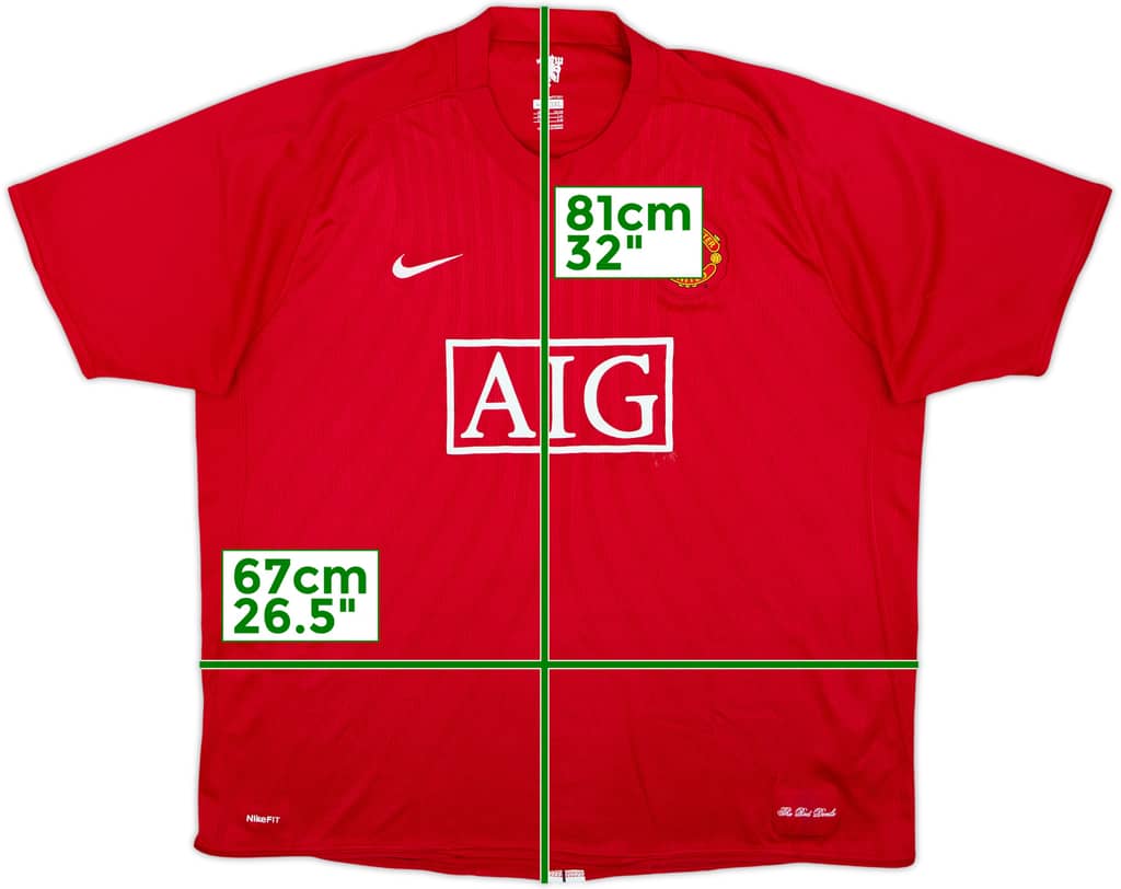2007-09 Manchester United Home Shirt - 5/10 - (3XL)