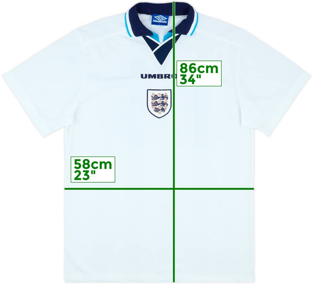 1995-97 England Match Issue Home Shirt #16