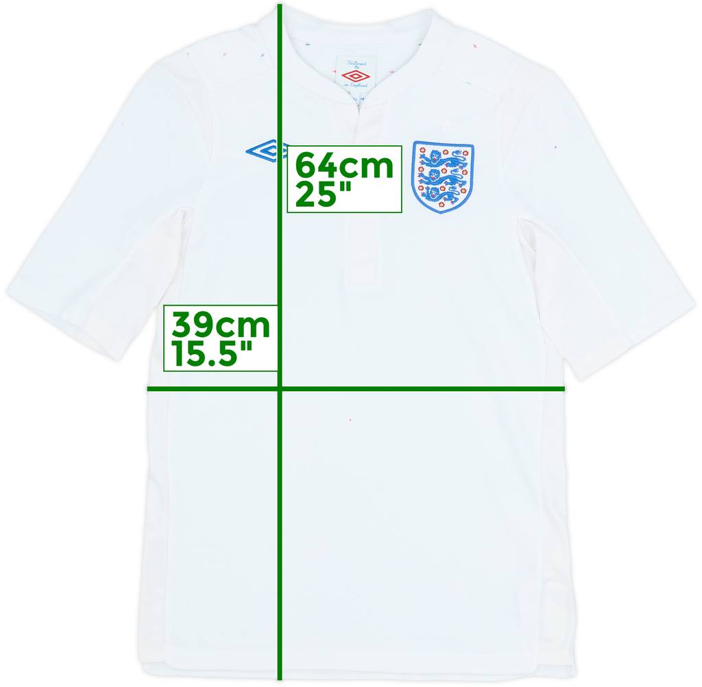 2010-11 England Home Shirt - 7/10 - (L.Boys)