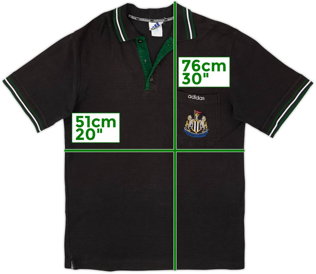1996-97 Newcastle adidas Polo Shirt - 5/10 - (M)