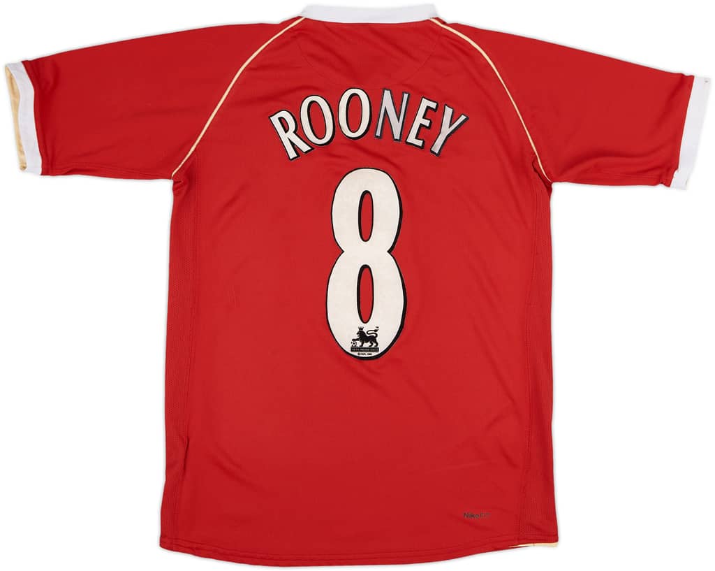 2006-07 Manchester United Home Shirt Rooney #8 - 5/10 - (XL.Boys)
