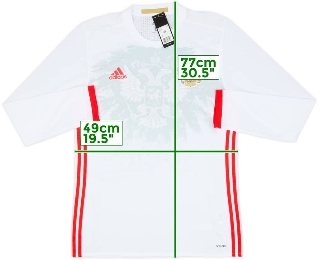 2016-17 Russia Player Issue Away L/S Shirt (L)
