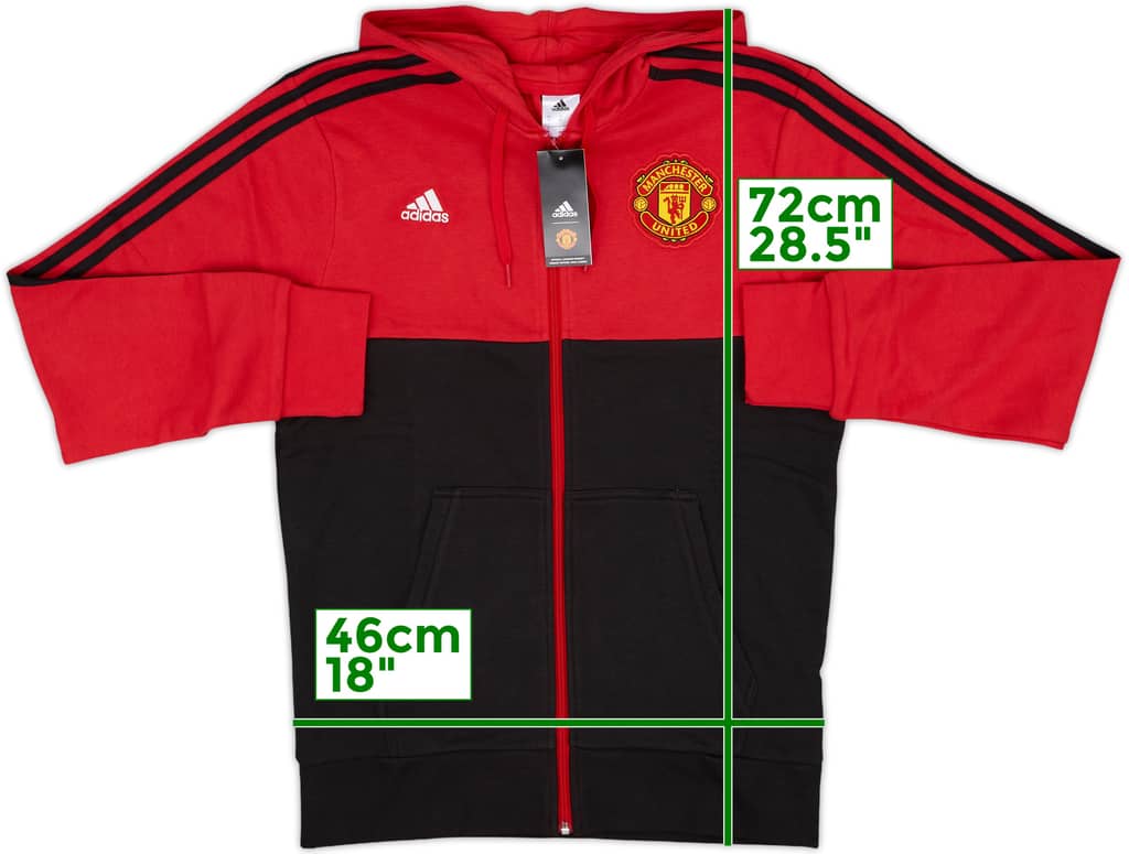 2017-18 Manchester United adidas Hooded Sweat Top (M)