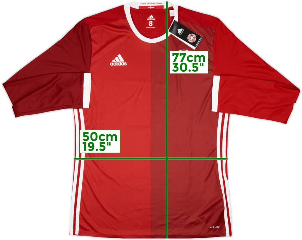2015-16 Denmark Player Issue Home L/S Shirt (L)