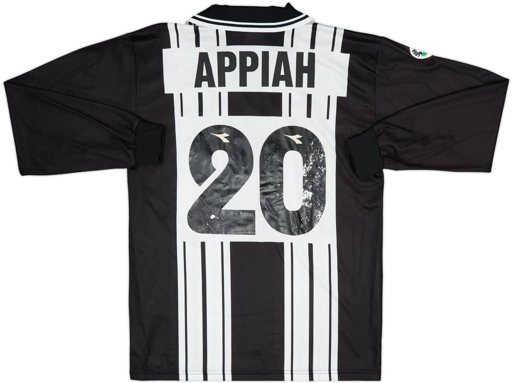 1998-99 Udinese Match Issue Home L/S Shirt Appiah #20