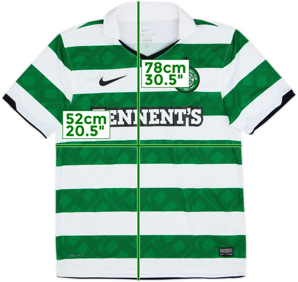 2010-12 Celtic Home Shirt - 9/10 - (M)
