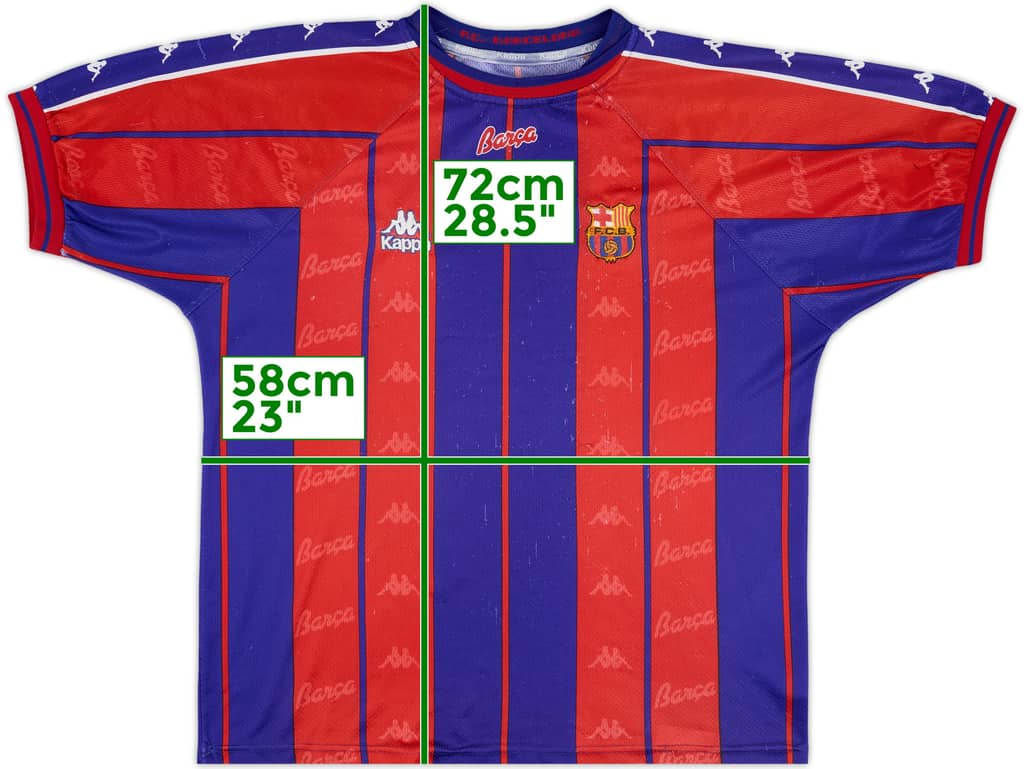 1997-98 Barcelona Home Shirt - 5/10 - (XL)