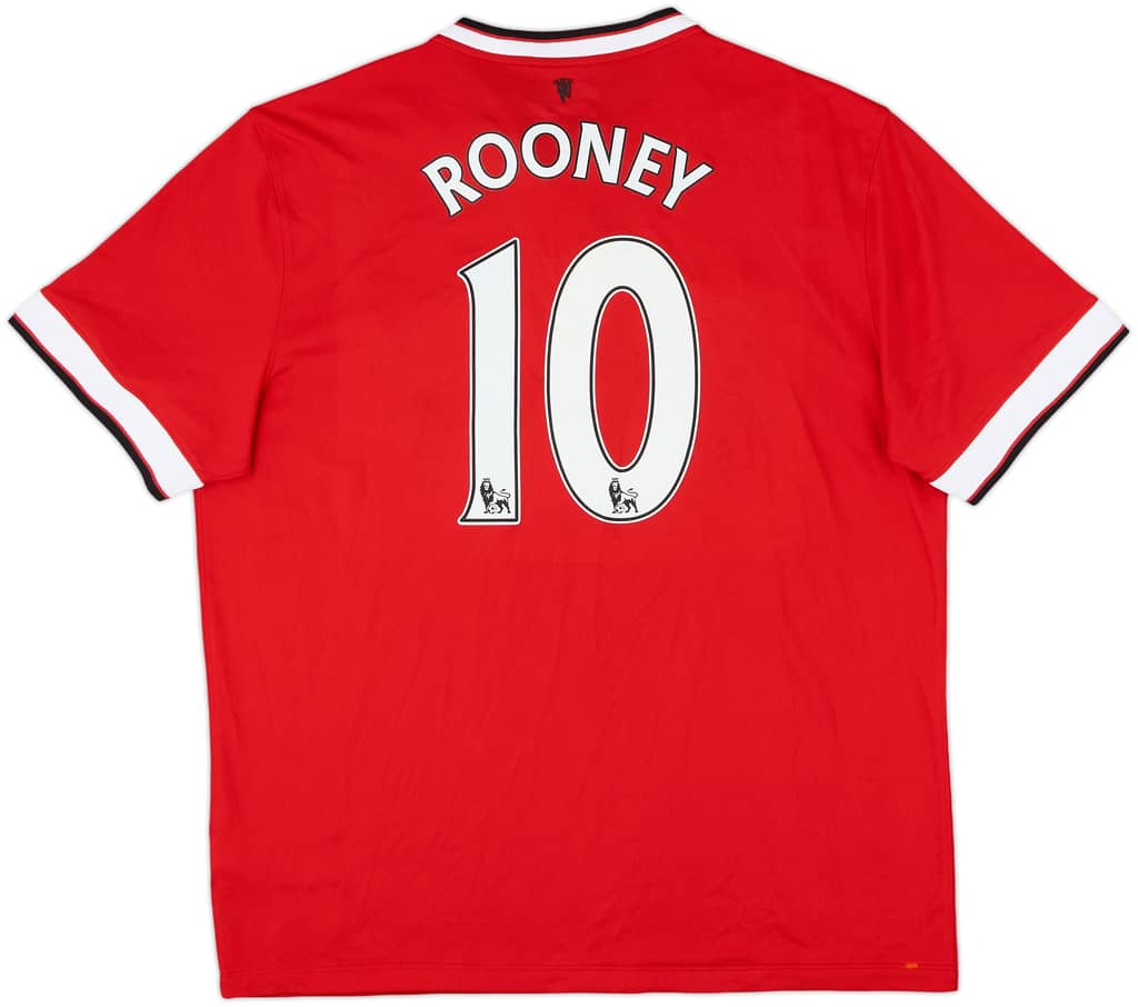 2014-15 Manchester United Home Shirt Rooney #10 - 9/10 - (XL)