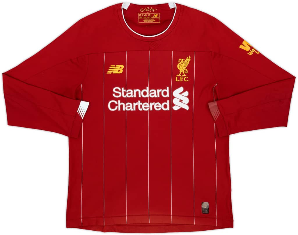 2019-20 Liverpool Home L/S Shirt - 4/10 - (XL.Boys)