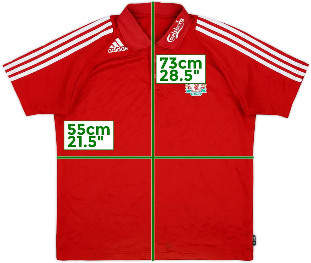 2008-09 Liverpool adidas Polo Shirt - 7/10 - (L)
