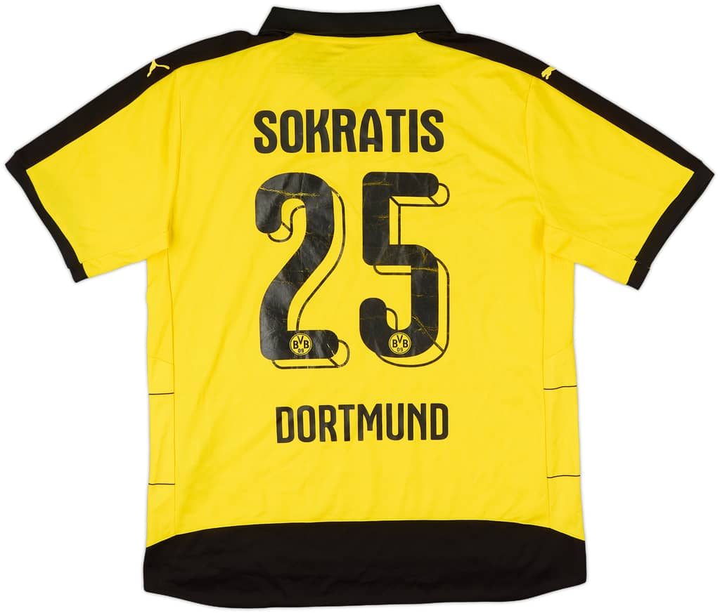 2015-16 Borussia Dortmund Home Shirt Sokratis #25 - 6/10 - (XL)