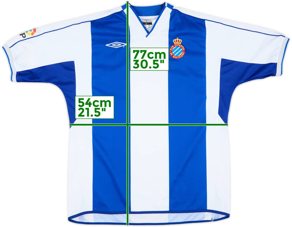 2002-03 Espanyol Home Shirt - 8/10 - (L)