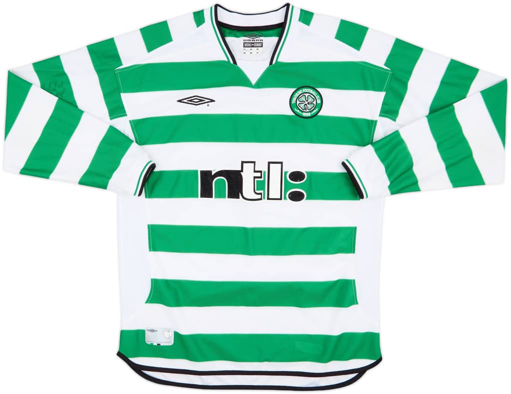 2001-03 Celtic Home L/S Shirt - 5/10 - (L)