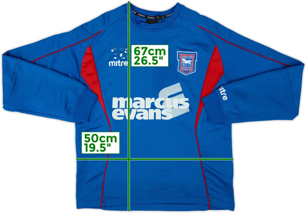 2013-14 Ipswich Player Issue Mitre Sweat Top #16 - 5/10 - (M)