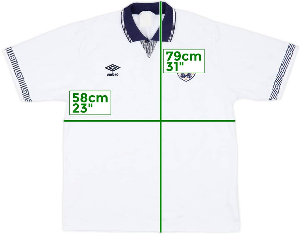 1990-92 England Home Shirt - 5/10 - (L)