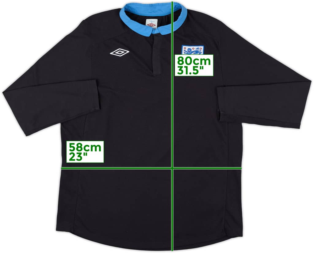 2011-12 England Away L/S Shirt - 8/10 - (XL)