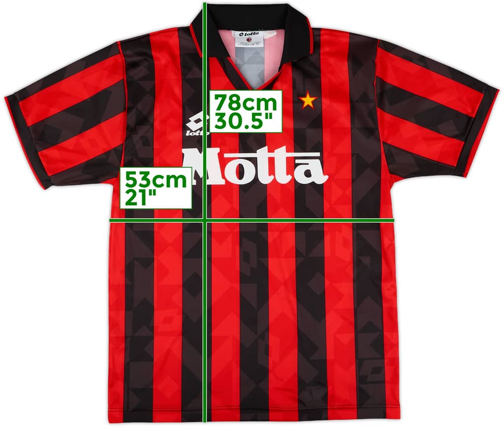 1993-94 AC Milan Home Shirt - 8/10 - (M)