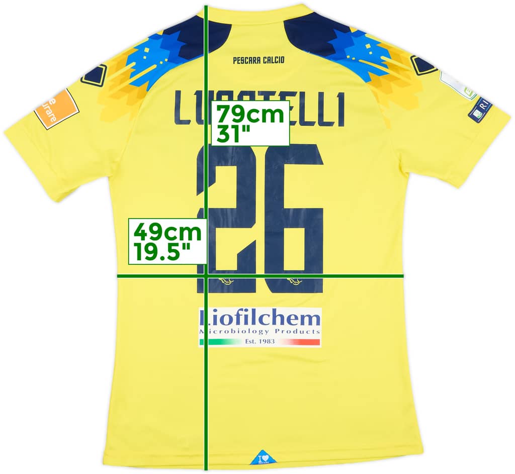 2019-20 Pescara Match Issue Away/GK Shirt Lucatelli #26
