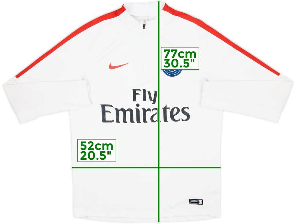 2016-17 Paris Saint-Germain Nike 1/4 Zip Track Jacket - 5/10 - (M)