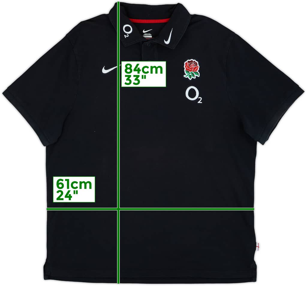 2010-11 England Rugby Polo Shirt - 9/10 - (XXL)