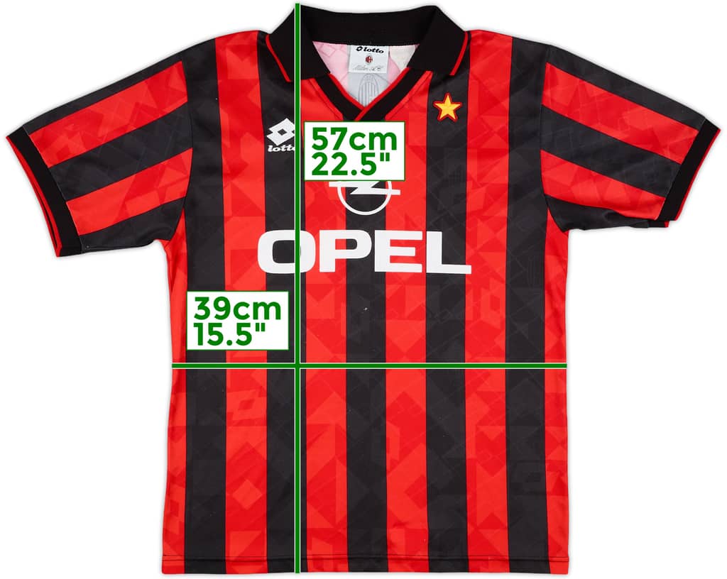 1993-94 AC Milan Home Shirt - 8/10 - (L)