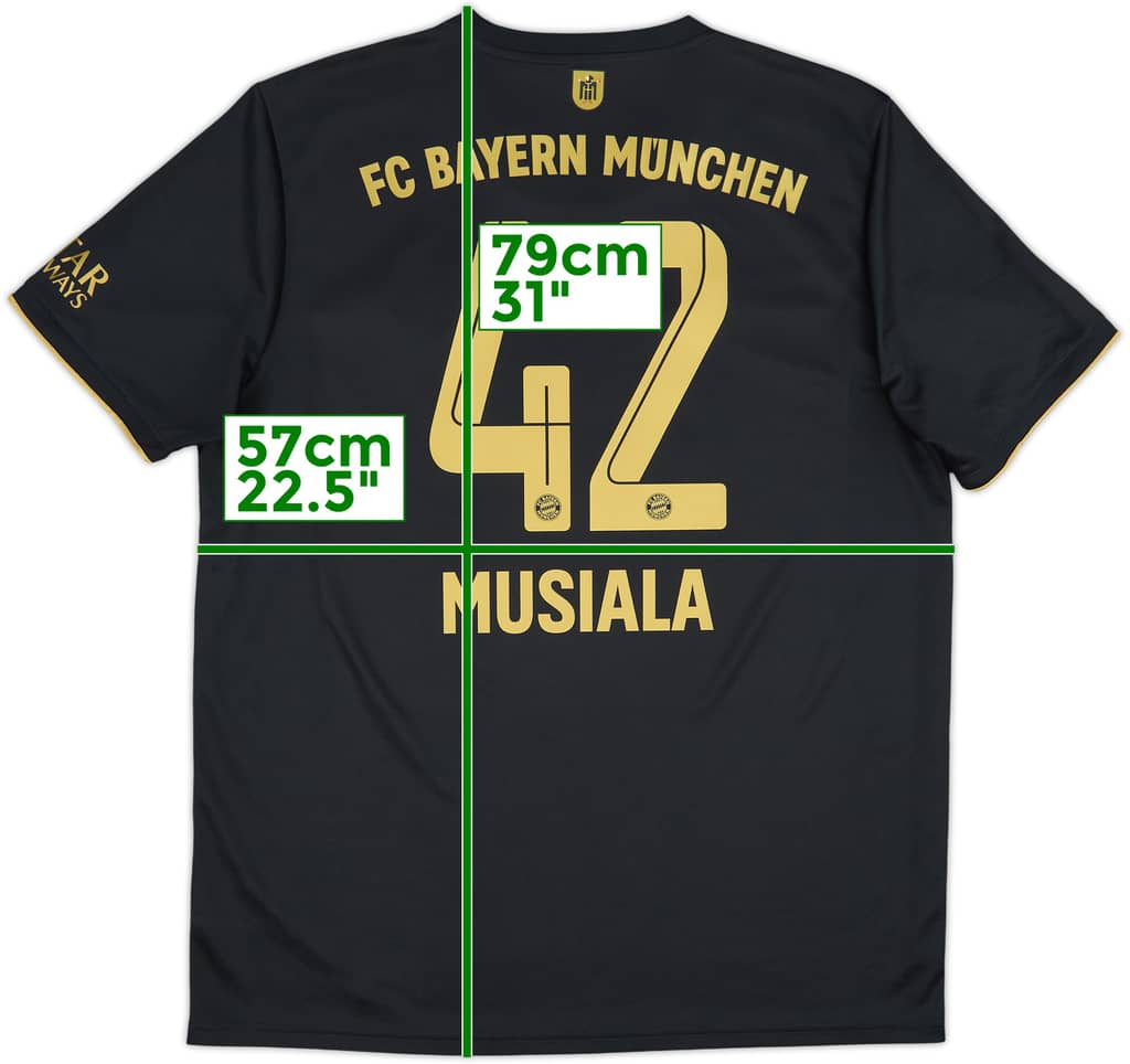 2021-22 Bayern Munich Away Shirt Musiala #42 - 8/10 - (XL)