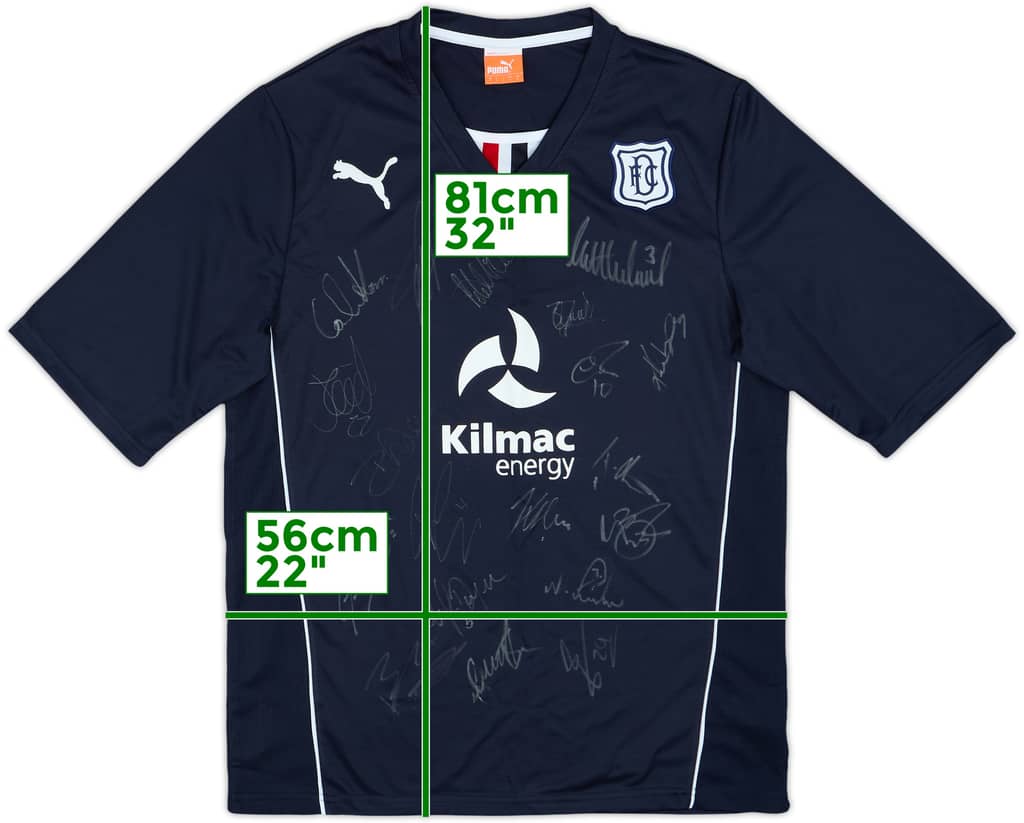 2013-14 Dundee FC Squad Signed Home Shirt - 9/10 - (L)