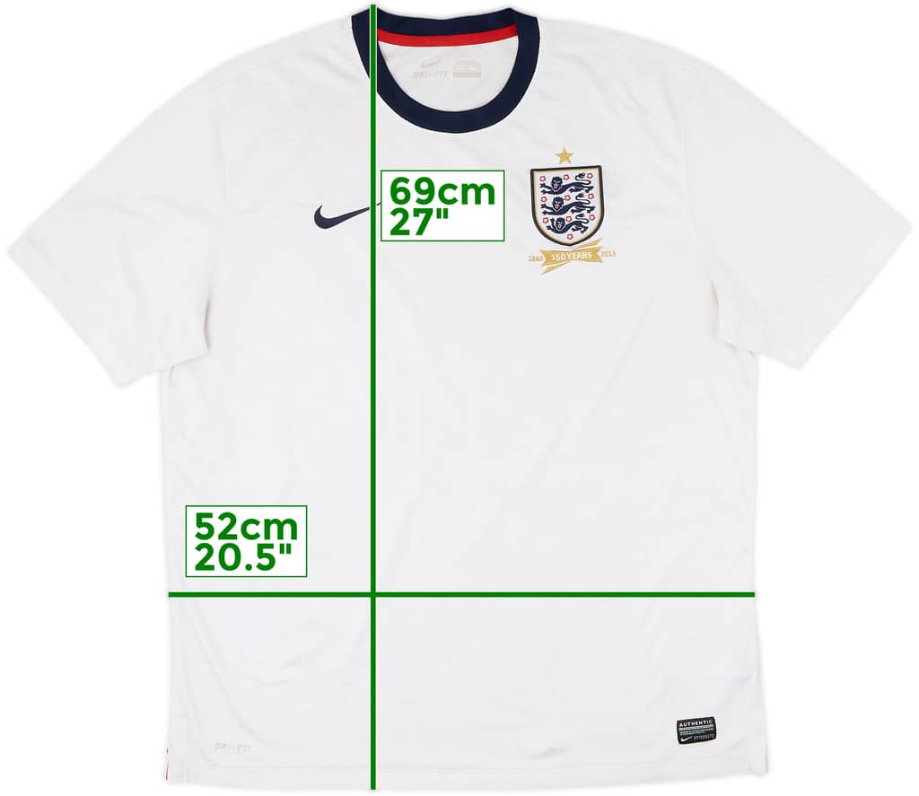 2013 England 150th Anniversary Home Shirt - 5/10 - (XL)