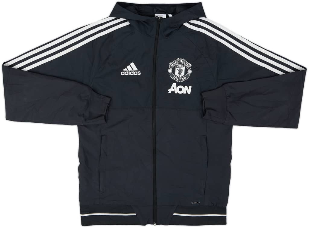 2018-19 Manchester United adidas Hooded Rain Jacket - 8/10 - (XS)