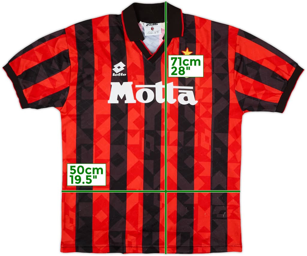 1993-94 AC Milan Home Shirt - 8/10 - (XL)