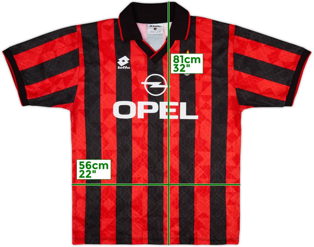 1995-96 AC Milan Camiseta Local - 8/10 - (XL)