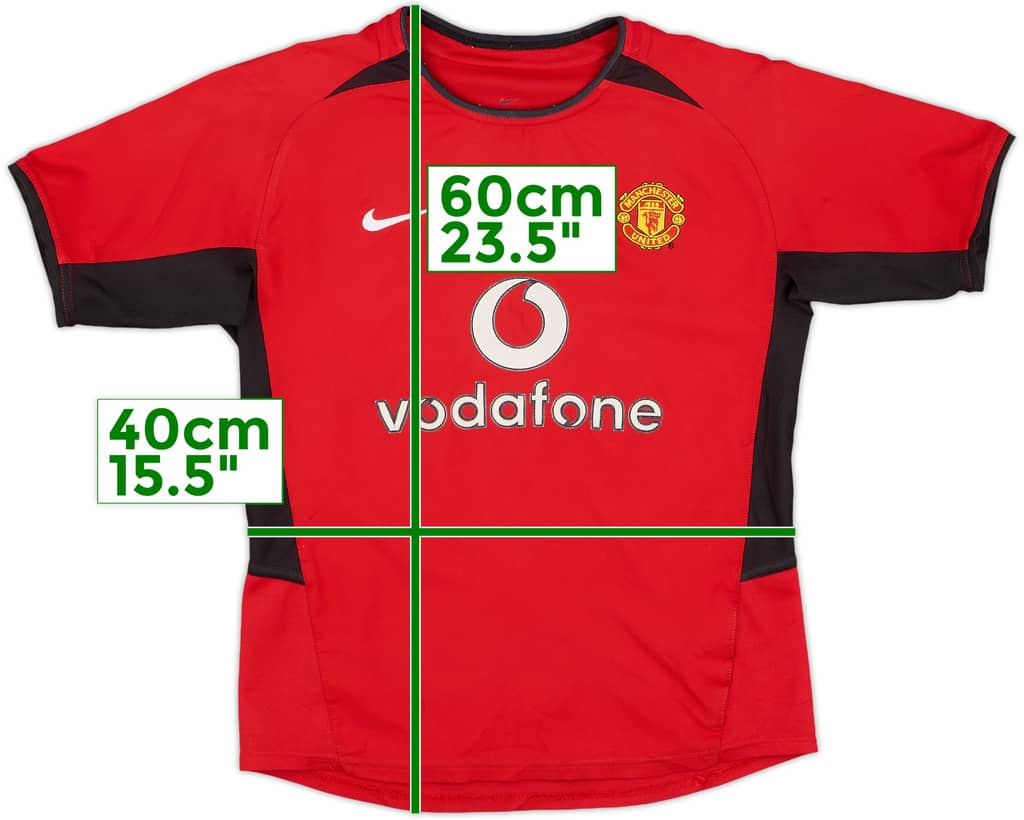 2002-04 Manchester United Home Shirt - 8/10 - (M.Boys)