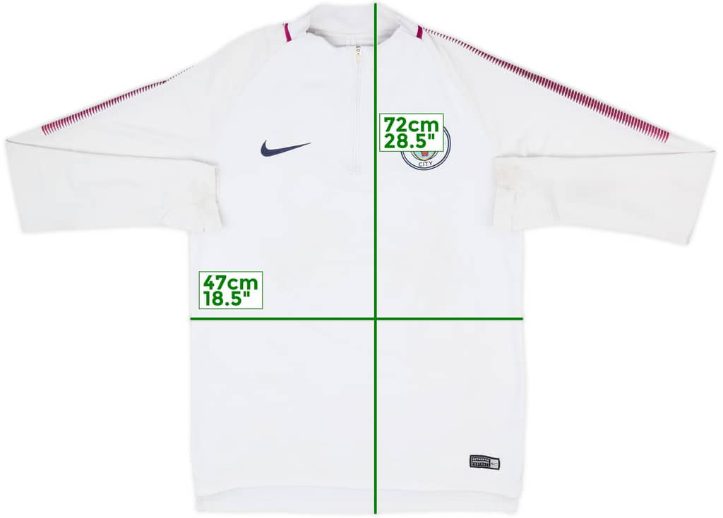 2018-19 Manchester City Nike 1/4 Zip Drill Top - 6/10 - (M)
