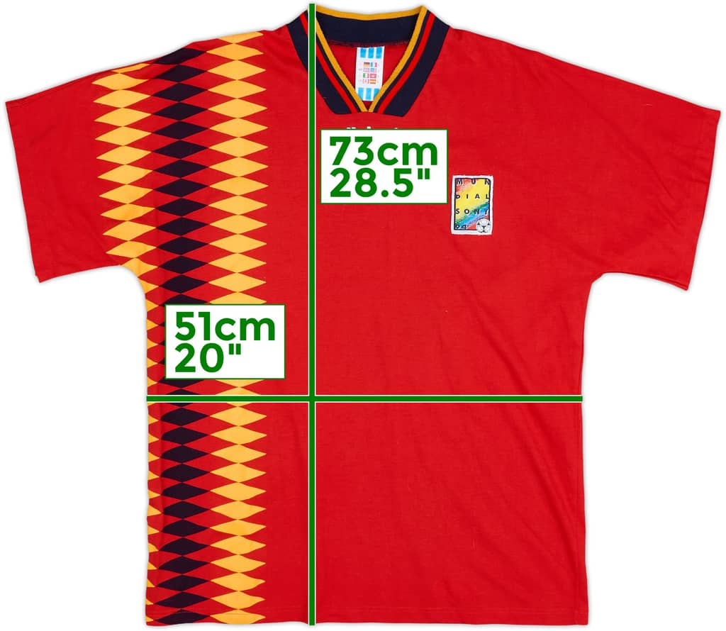 1994 Spain adidas World Cup 94 Tee - 8/10 - (L)
