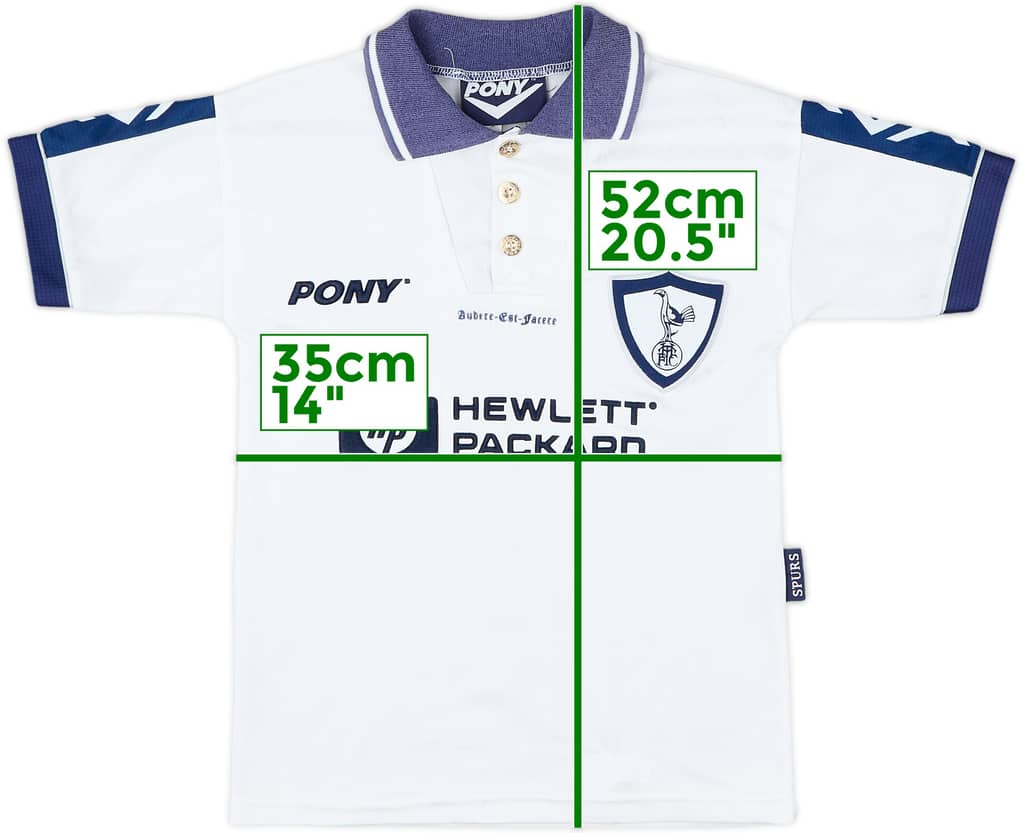 1995-97 Tottenham Home Shirt - 8/10 - (S.Boys)