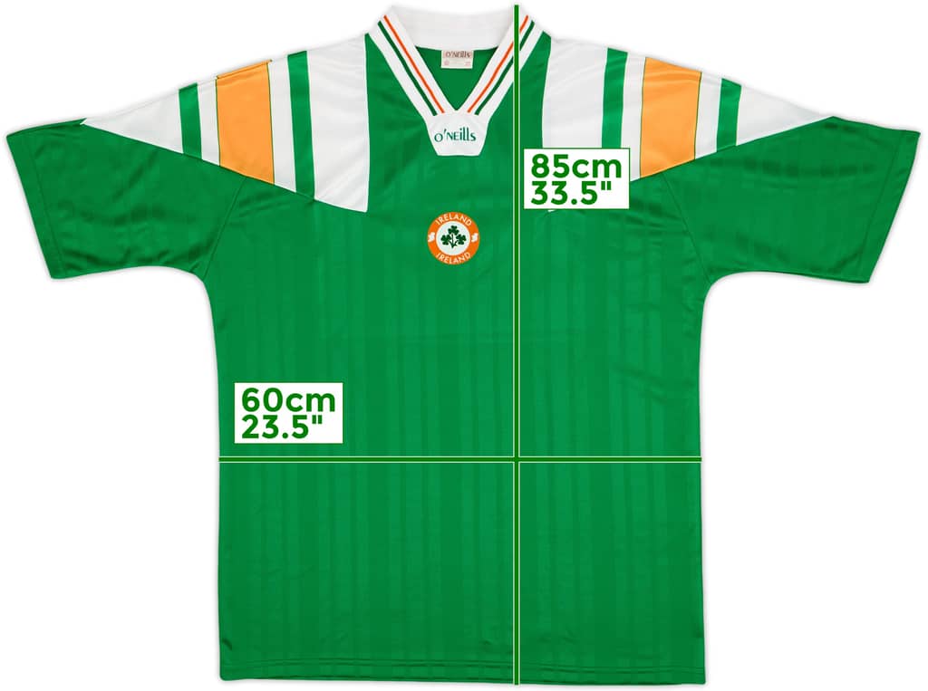 1992-94 Ireland O'neills Fan Home Shirt - 8/10 - (XL)